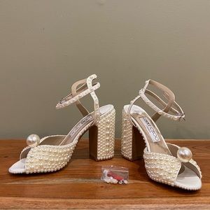 Knock off Jimmy Choo Pearl Block Heel Shoes